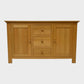 Light Oak Sideboard 2 Cupboards 3 Central Drawers Shelves FREE UK Delivery*. SBR10990/0110E
