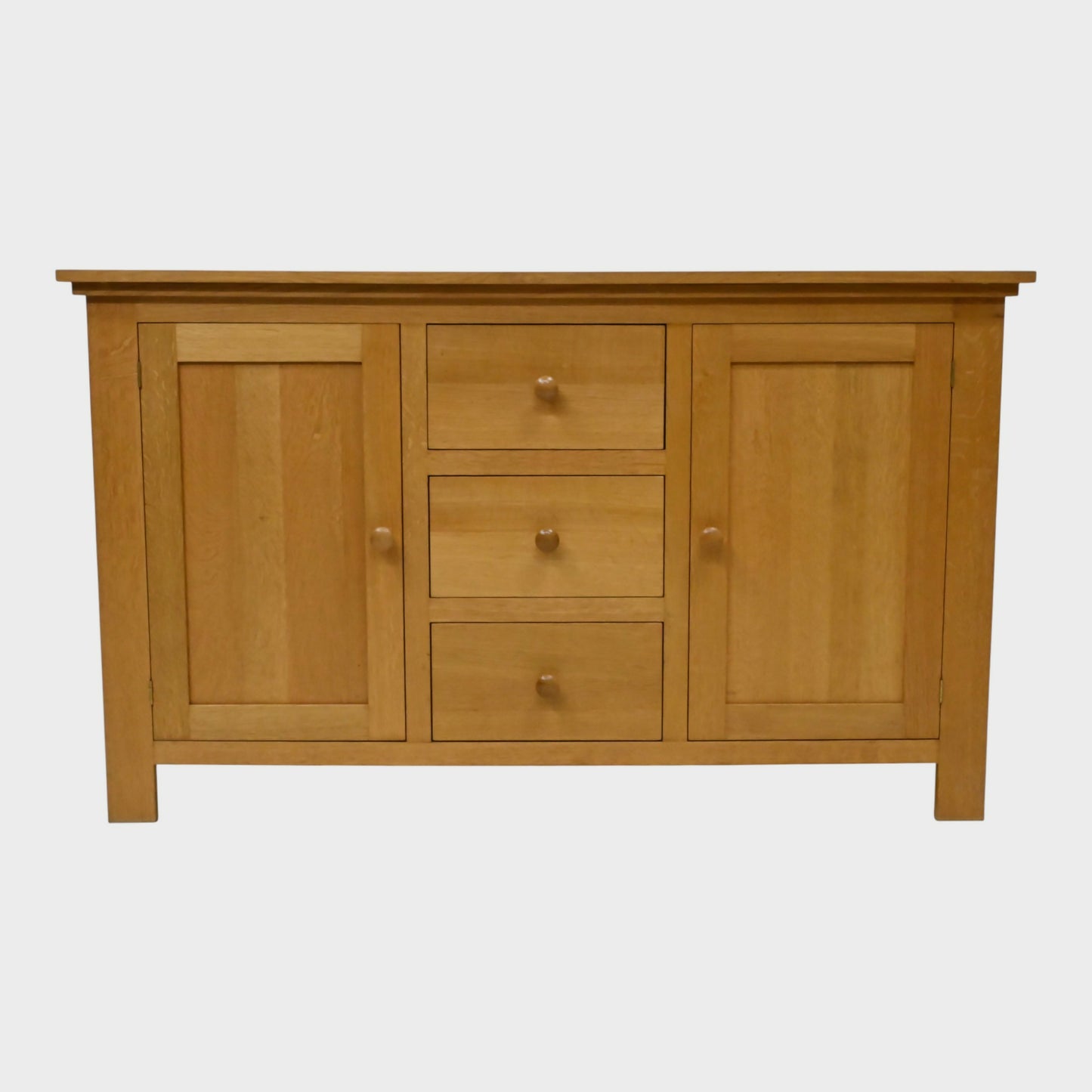 Light Oak Sideboard 2 Cupboards 3 Central Drawers Shelves FREE UK Delivery*. SBR10990/0110E