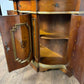 Serpentine Display Cabinet with Italian Marquetry – Glazed Top & Cupboard Base