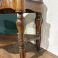 Victorian Mahogany Serpentine Front Console Table With Marble Topvv]