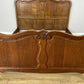 Bed Vintage French Louis XVI Double Bed Frame Oak Carved Headboard LOT 6408