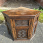 Antique Ecclesiastical Carved Oak Corner Kitchen Pantry Storage Cupboard