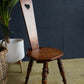 Vintage Beech And Oak Heart Back Chair