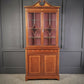 Marquetry Inlaid Mahogany Glazed Vintage Display Cabinet