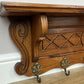 Coat Rack Vintage French Oak Wall Mounted 6 Hooks Carved Rack Hanger LOT 6208