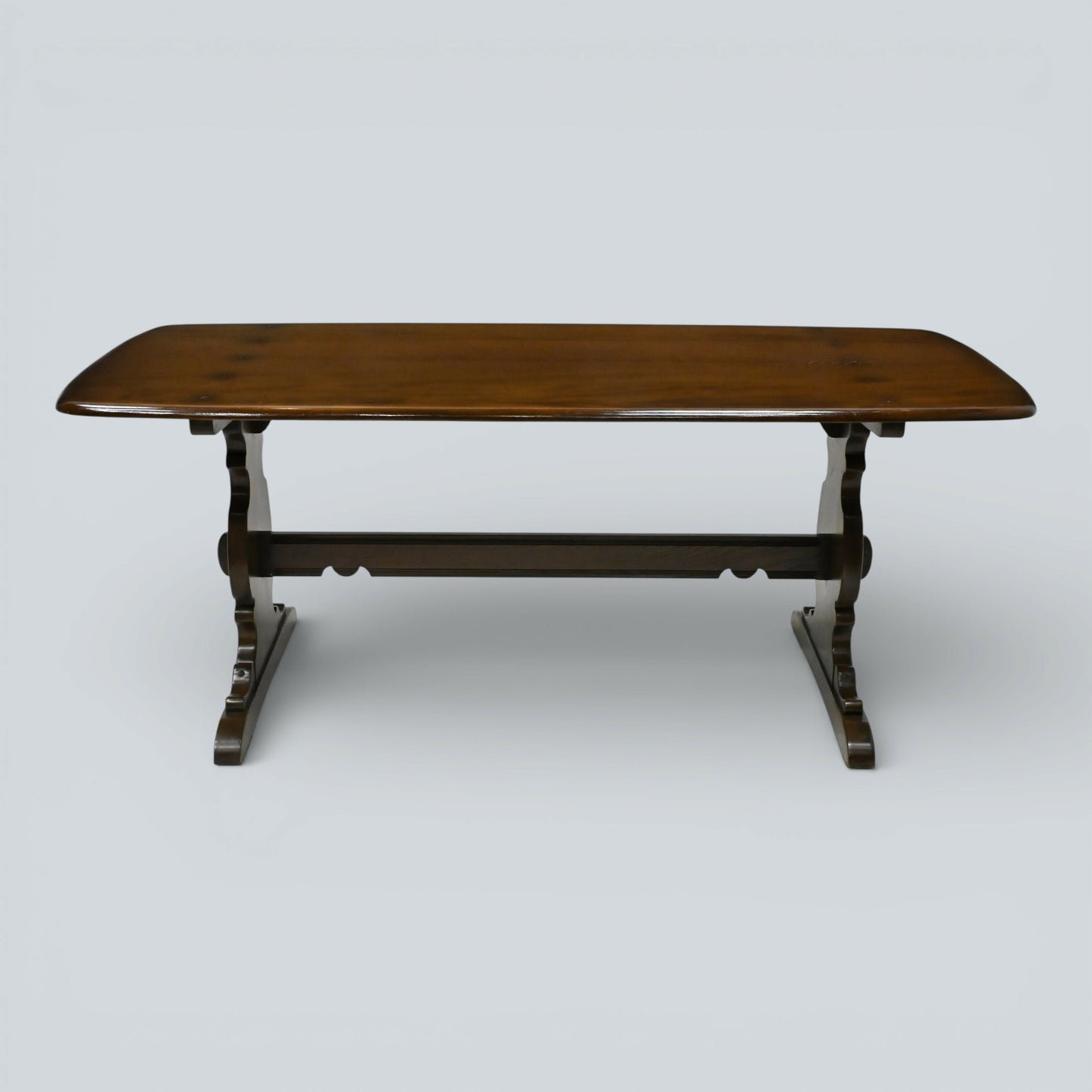 Ercol Elm Dining Table Plank Top Retro Traditional Dark Finish FREE UK Delivery*