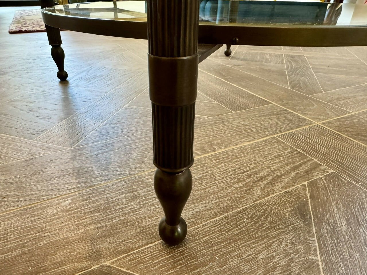 High Quality Parisian Round Brass Coffee Table