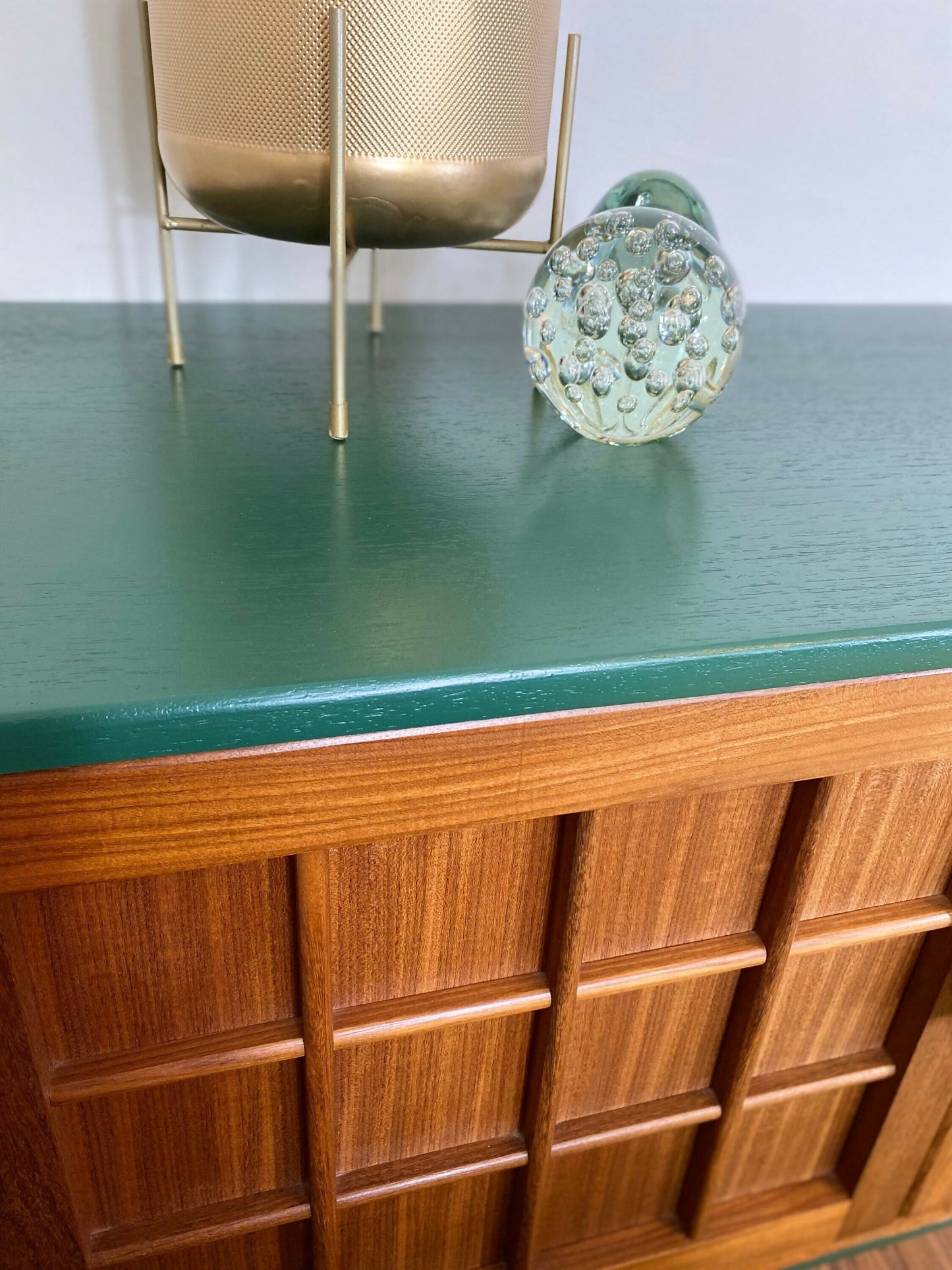 Available for commission Mid century sideboard / MCM / vintage / retro / custom / hand painted / A Younger sideboard / rare / teak / cabinet