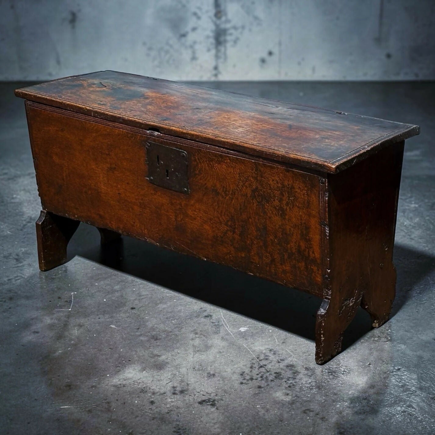 17th Century English Antique Sword Chest / Plank Boarded Chest or Coffer