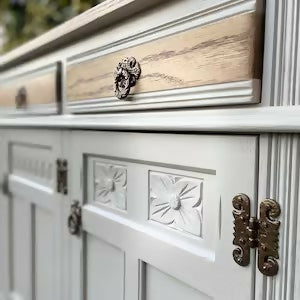 Oak Vintage Sideboard / painted furniture / Up cycled furniture / Handmade / Repurposed / Vintage / Farmhouse