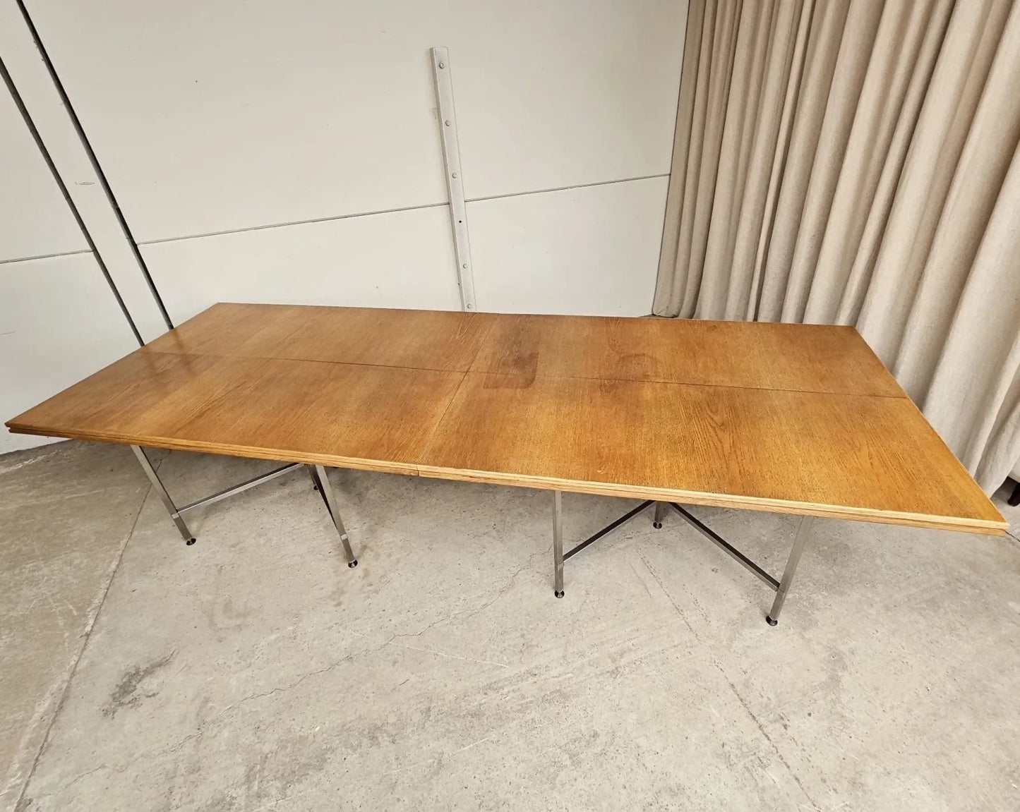 Vintage Late Mid Century Conference Boardroom Modernist Scandi Dining Table R917