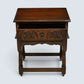 Old Charm Side Table Lamp Table Tudor Brown Finish With Drawer FREE UK Delivery