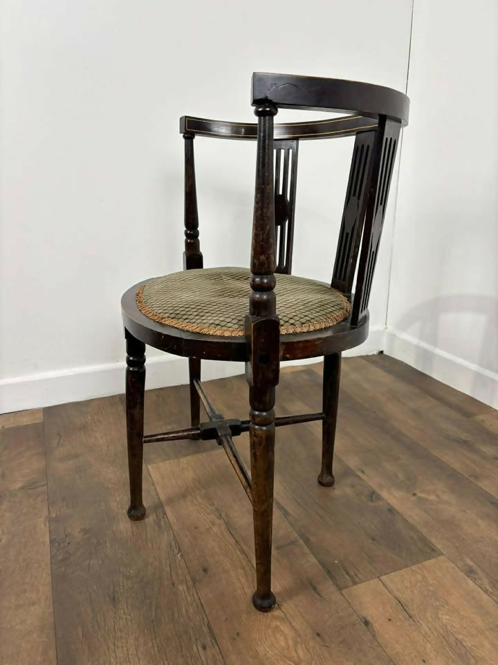 Edwardian Inlaid Tub Side Chair