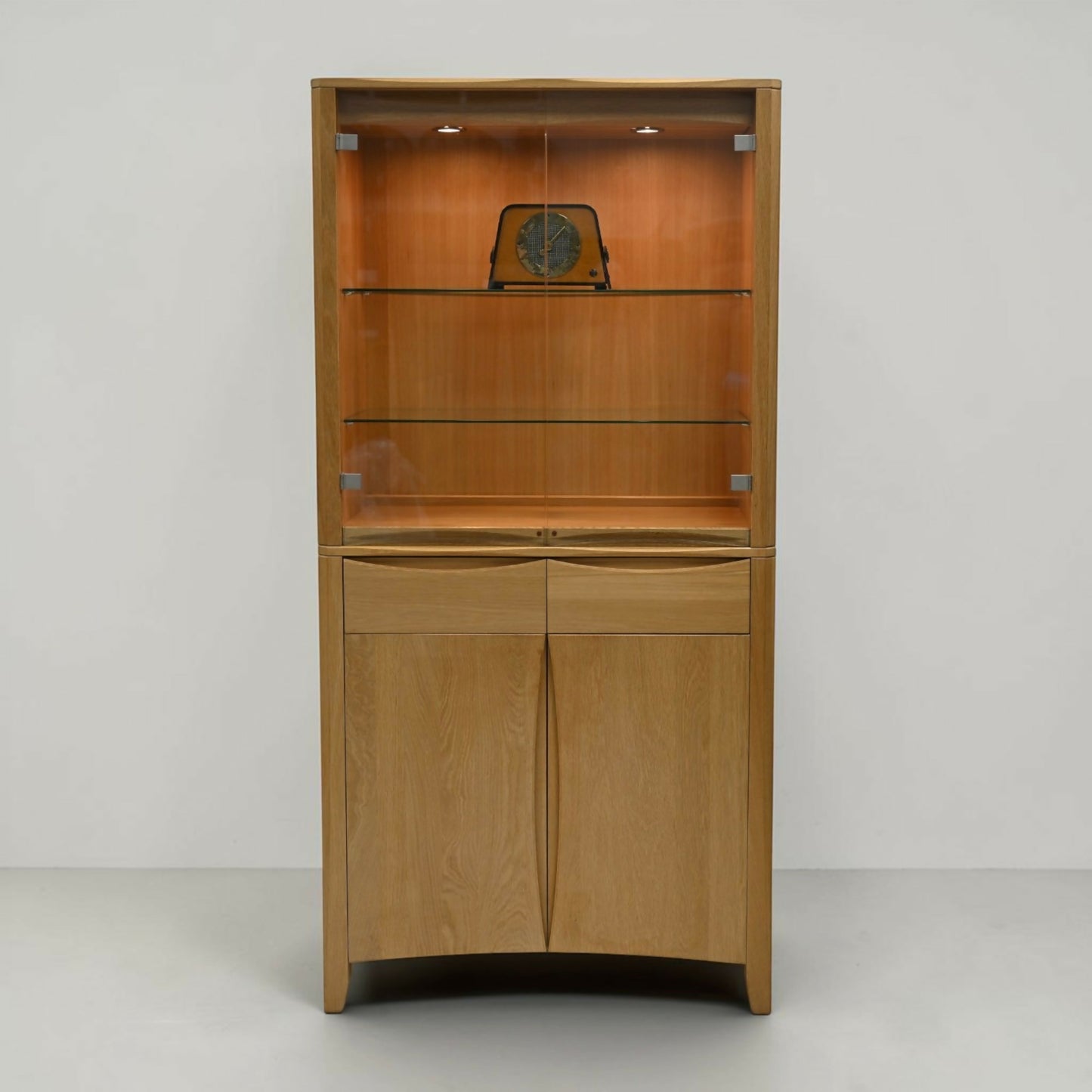 Ercol Oak Artisan Sideboard Display Cabinet Top Light Finish FREE UK Delivery*