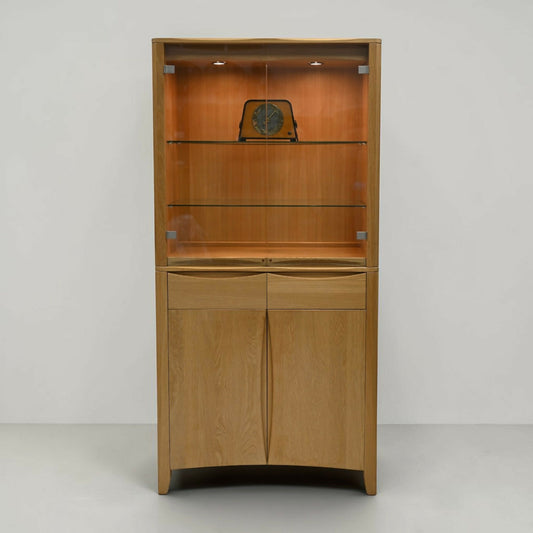 Ercol Oak Artisan Sideboard Display Cabinet Top Light Finish FREE UK Delivery*