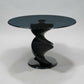 Round Glass Dining Table Designer Black Tint Glass 42" Diameter FREE UK Delivery