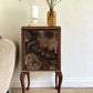 Statement Entryway Cabinet -Dark Botanical & Refinished Wood ,Small Drinks Cabinet ,Nightstand
