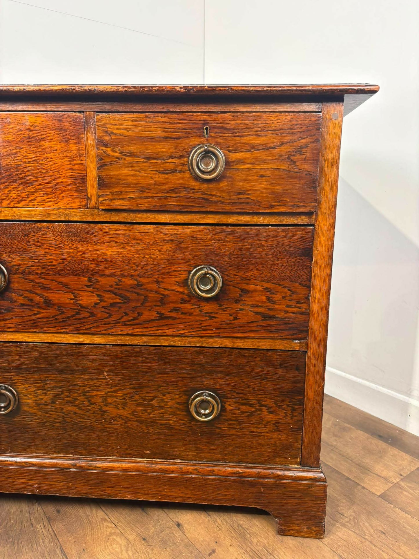 Vintage Oak Two Over Two Chest Of Drawers