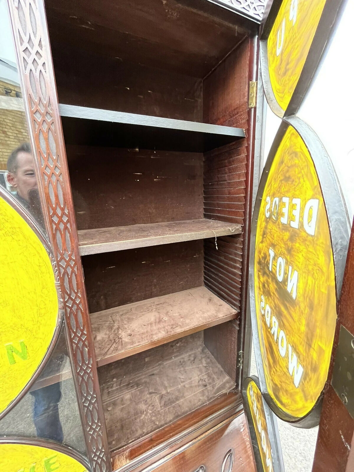 Suffragette WSPU Mahogany Vintage Bookcase Bureau