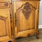 Sideboard Vintage French Louis Style Oak 4 Door Cupboard Carved Cabinet LOT 6362