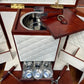Superb Quality Hand Crafted Antique Style Leather Campaign Portable Drinks cabinet bar