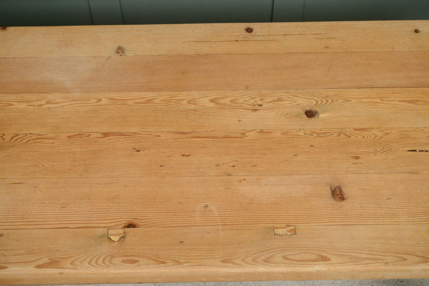 Plank Top Pine Dining Table - Reclaimed Wood - 167 cm