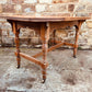 Antique Oak Occasional Table • Edwardian Tiger Oak Side Table on Castors • Octagonal Statement Table • Vintage Turned Leg Oak Table