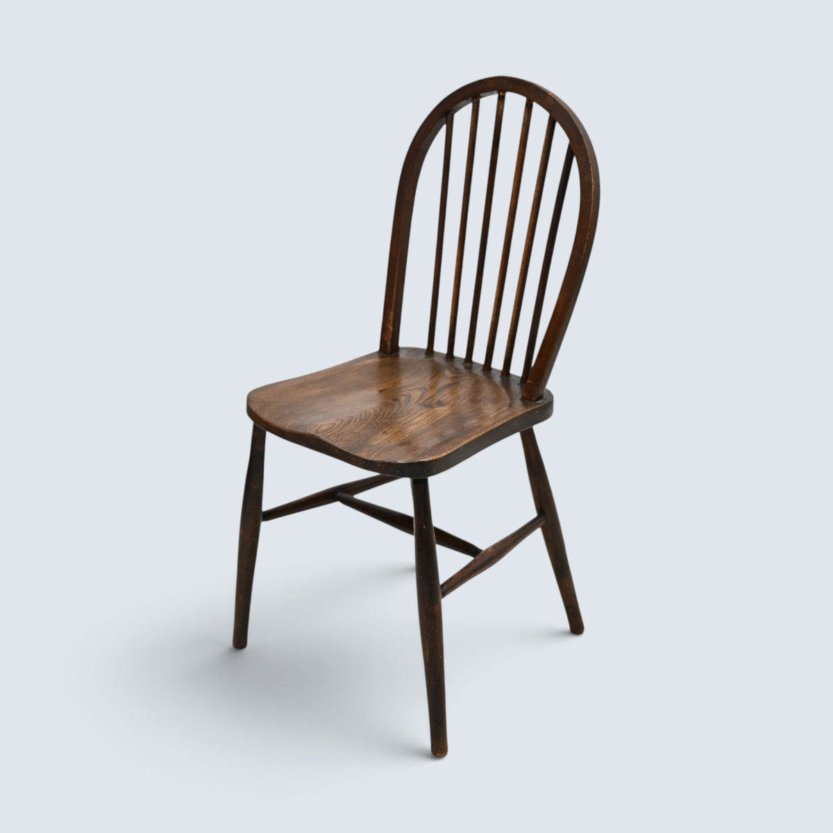 3 Antique Old Pub Style Kitchen Chairs Windsor Bow Back Elm Seats FREE Delivery*