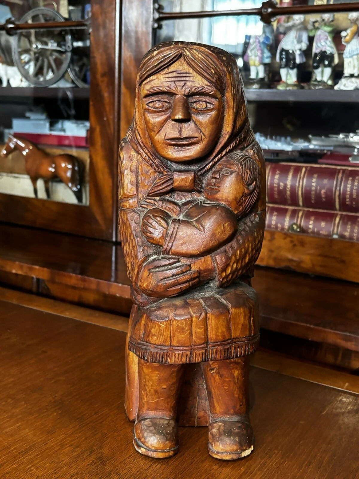 Large Carved Wooden Polish Folk Art By Jerzy Surfyk Signed & Dated 1978