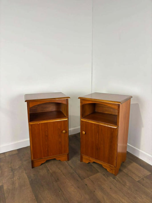 Pair Of Art Deco Walnut Bedside Cabinets