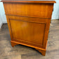 Reproduction Yew Twin Pedestal Desk with Leather Top