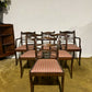 Set of six regency style mahogany chairs, two of which are carvers