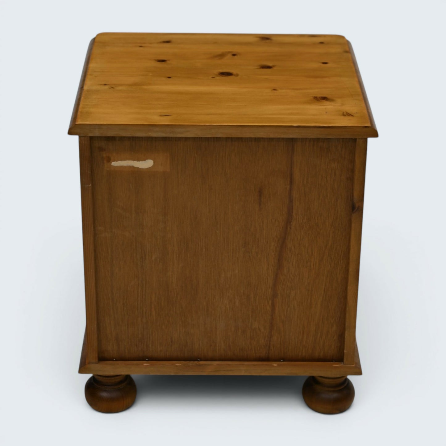 Pine Bedside Cabinet Knotted Pine Drawer Bun Feet Ducal Style FREE UK Delivery
