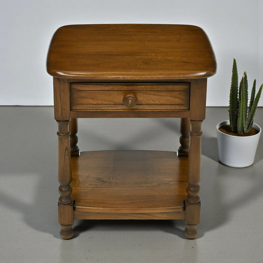 Ercol Lamp/Bedside Table Golden Dawn Finish Mid Century Modern Elm FREE Delivery