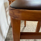 Mid century retro vintage stools wood vinyl brown