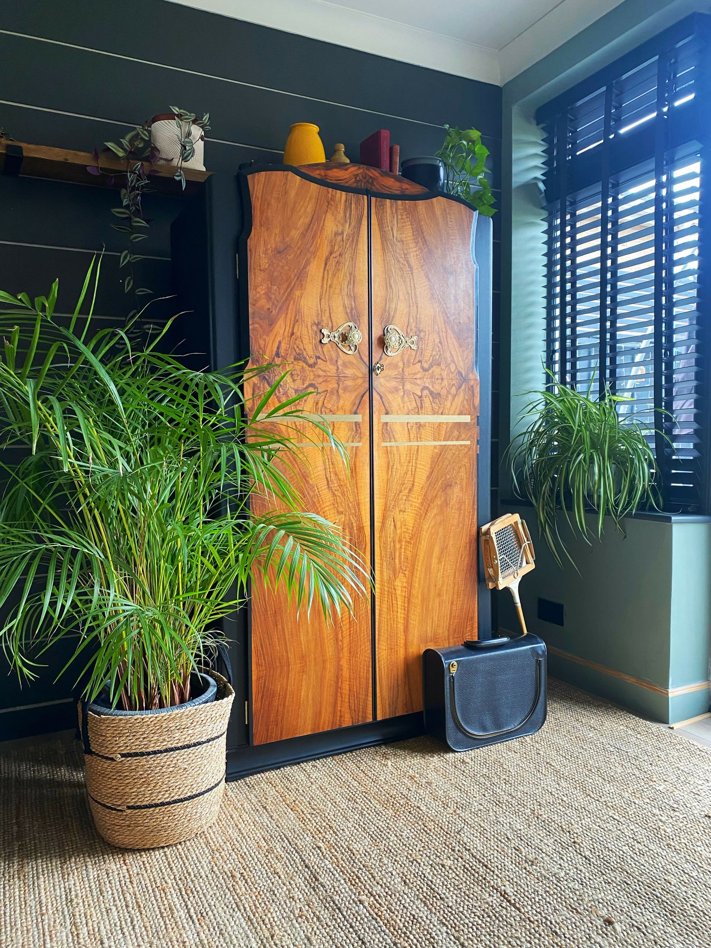 Wardrobe, Armoire, Coat Cupboard, Hall Robe, Hallway Storage, 1960s Mid Century.