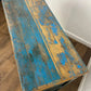 Rustic Reclaimed Wood Indian Blue Display Cabinet