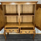 Cabinet Vintage French Louis XVI Oak Carved Cupboard with 2 Drawers LOT 4460