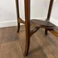 Edwardian Oval Mahogany Inlaid Occasional Table with Inlaid Stretcher Base