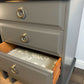 A Pair of Stag Minstrel Bedside Tables in Graphite Grey | Vintage Mid Century Nightstands