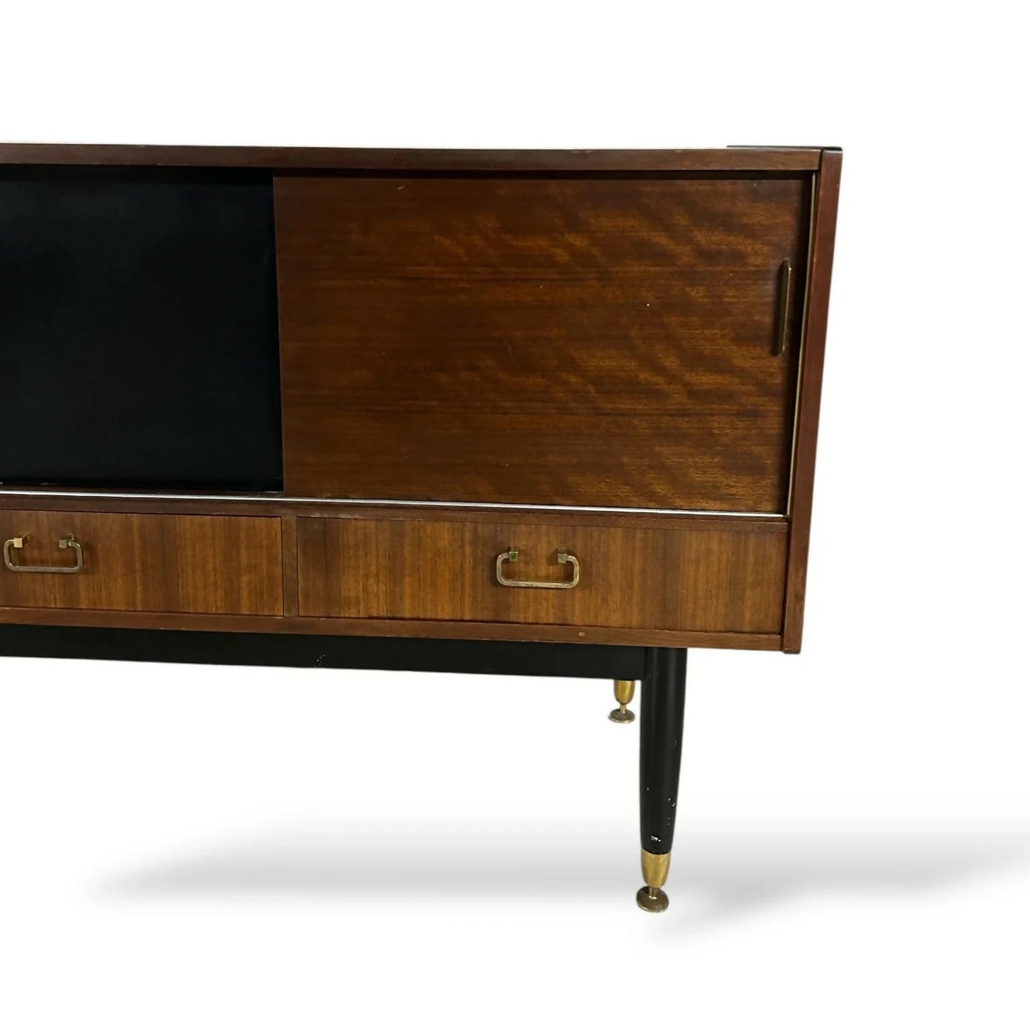 Mid Century E. Gomme G Plan Sideboard – Vintage Teak Cabinet with Sliding Doors & Drawers