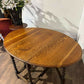 Vintage Oak Gateleg Dining Table On Barley Twist Supports