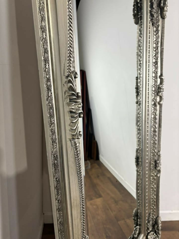 Large Gallery Reproduction Rectangular Bevel Edged Lean Mirror / Wall mirror