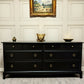 Stag Minstrel Captains Chest, Solid Wood, Eight Drawers, Black Chest of drawers