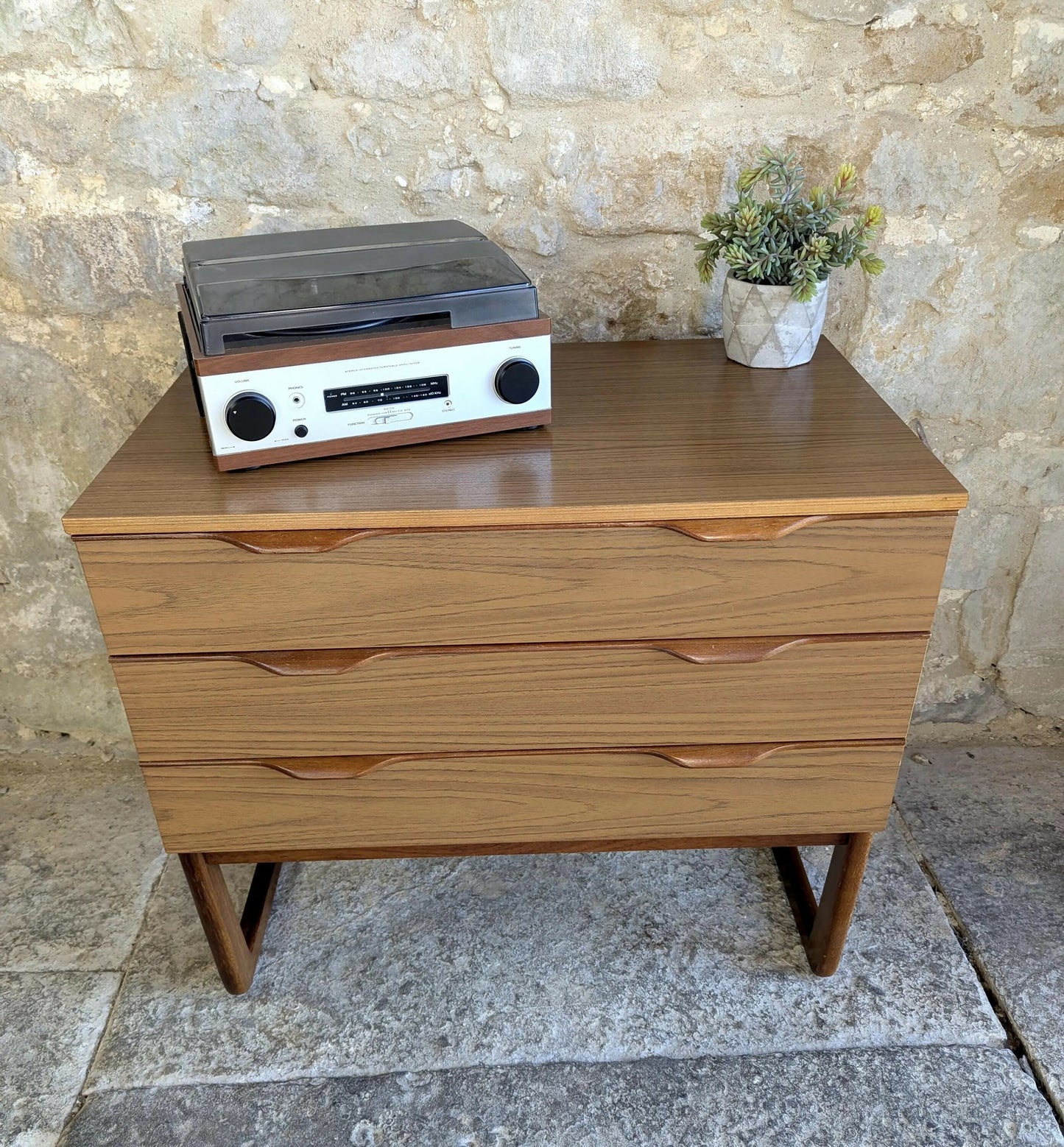 Mid Century Compact Chest of Drawers by Europa - Teak Finish - SKU 125