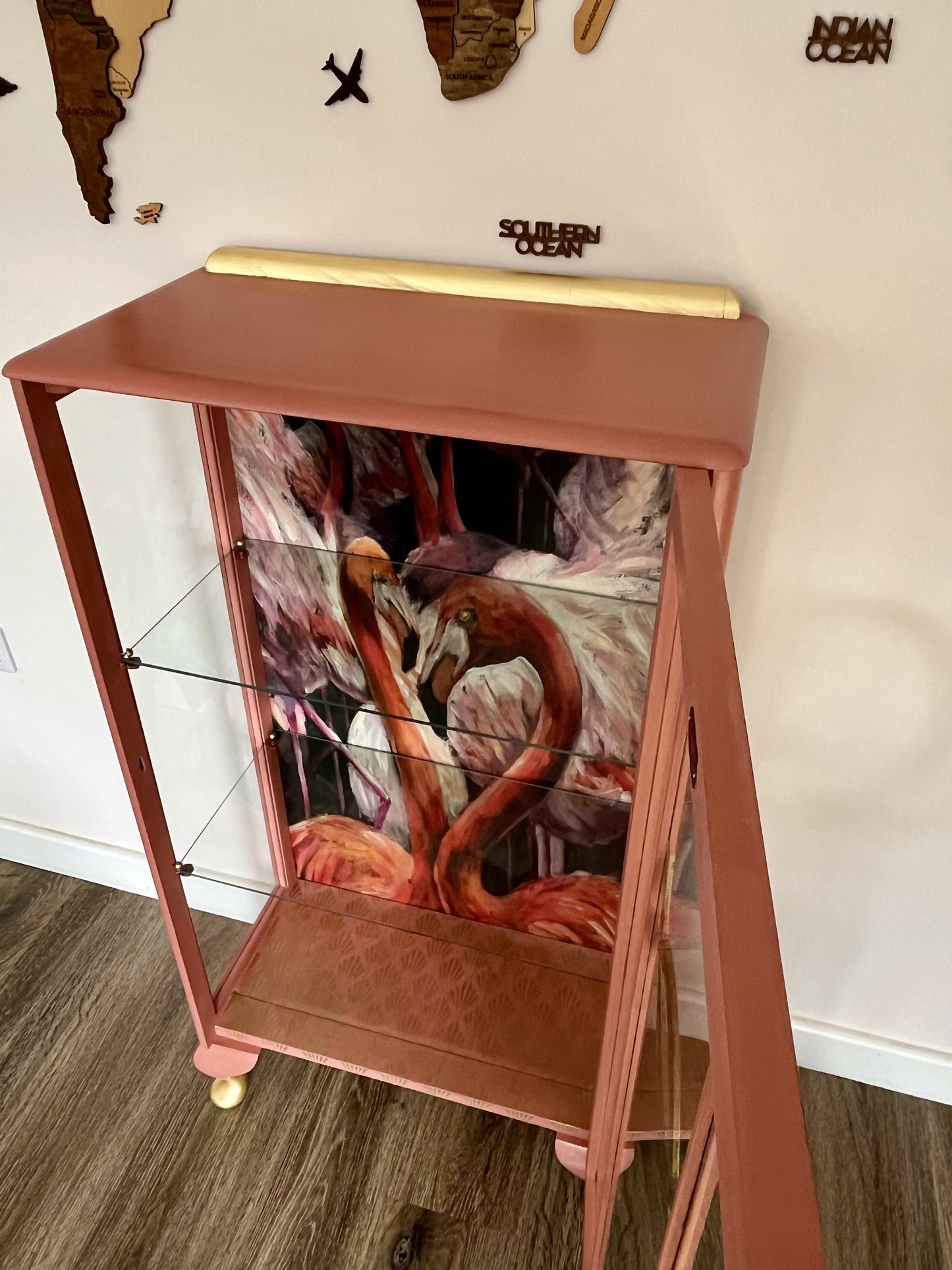 Pink Vintage Drinks Cocktail Cabinet