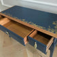 Stag minstrel navy blue gold console table dressing table desk