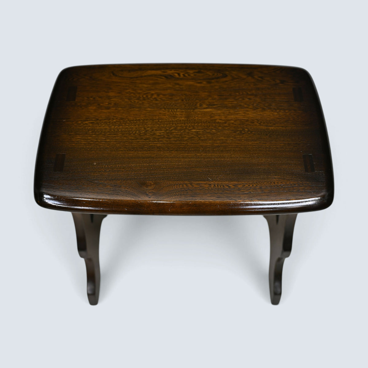 Ercol Nest Of Tables 3 Solid Elm Table Traditional Dark Finish FREE UK Delivery*