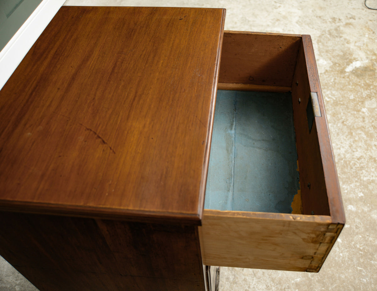 Small Georgian Mahogany Chest of Drawers with Bracket Feet