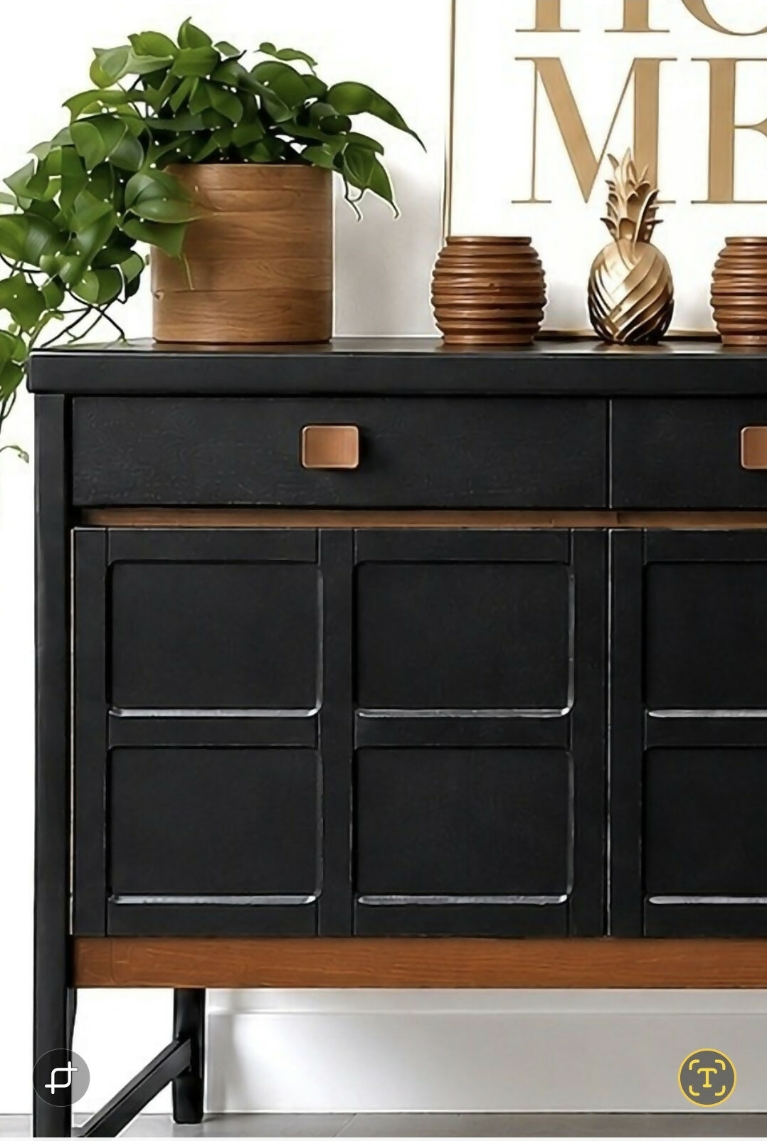 PAINT TO ORDER -Black Nathan sideboard, cocktail cabinet